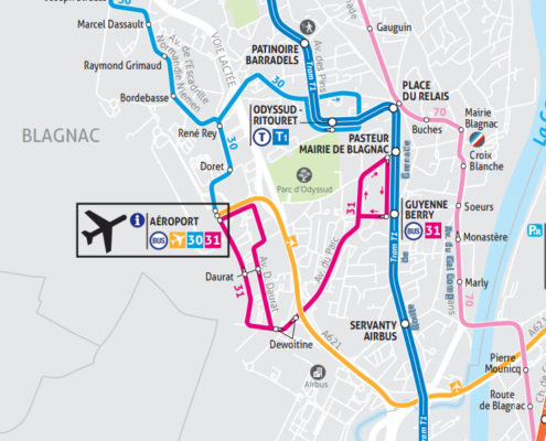 Airport to downtown Toulouse transportation