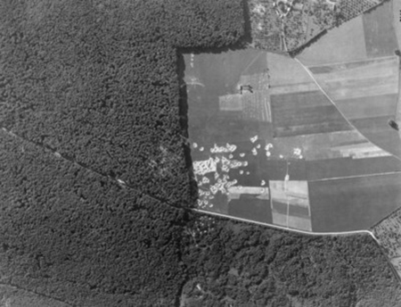 V1 launch site Val Ygot d'Ardouval, 20 km. south of Dieppe (after bombing)